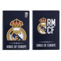 Real Madrid Blue Libreta Folio Tapa Dura